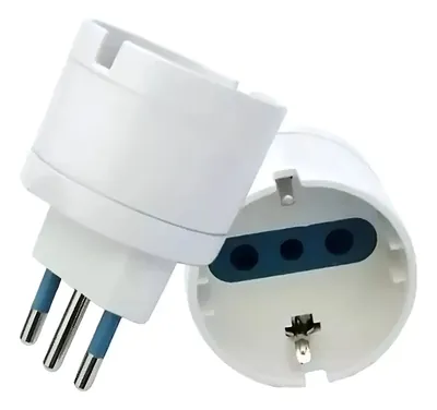 Adaptador de Enchufe Americano Blanco Macho