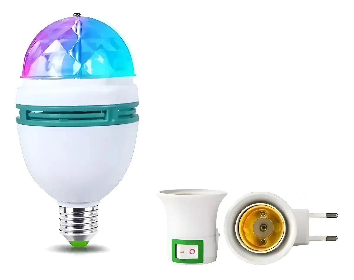 Ampolleta Led Giratoria Bola Disco con Soquete