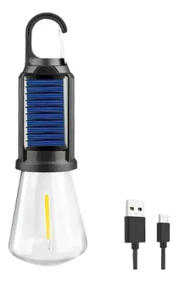Ampolleta Led Solar Recargable USB con panel solar Integrado