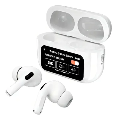 Audífonos Inalámbricos con Pantalla Táctil Blancos