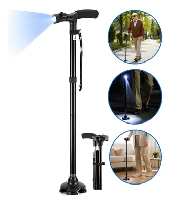 Bastón Plegable 4 Patas y Luz LED | RS2902