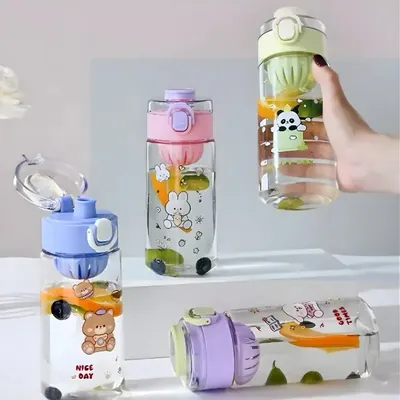 Botella de Agua con Filtro de 520Ml. Variedad de Colores y Diseños