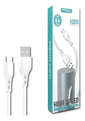 Cable Tipo C Treqa de 1 Metro Blanco