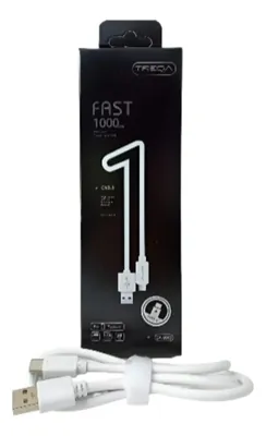 Cable Treqa USB-C Blanco de 1 Metro Mod. CA-8063