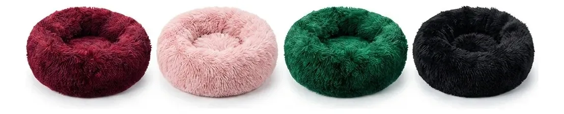 Cama Antiestrés de Felpa Peluda para Mascotas de 60 Cms.