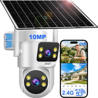 Cámara de Seguridad Inalámbrica de Doble Lente IP66