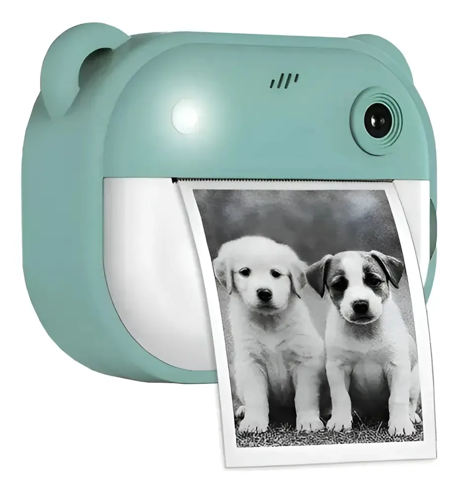 Cámara e Impresora de Fotos Térmica con Juegos + 1 Rollo