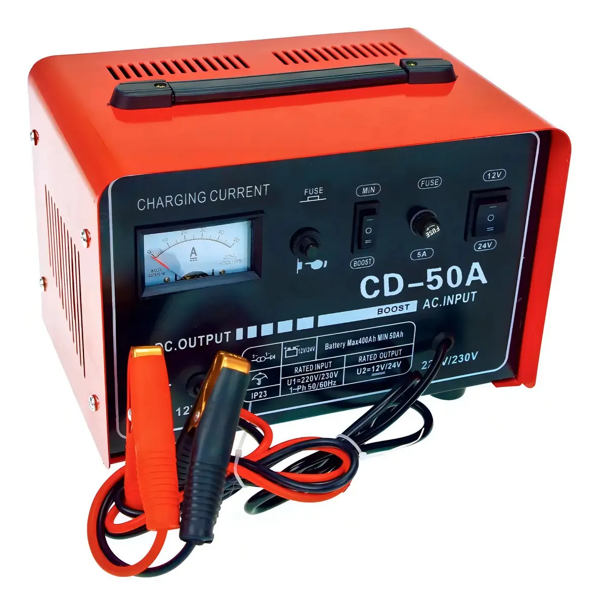 Cargador de Batería para Autos y Camiones Modelo CD-50A (12-24V.)