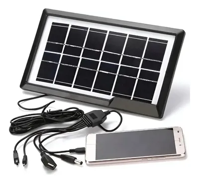 Cargador Panel Solar Multifuncional con 5 Cables