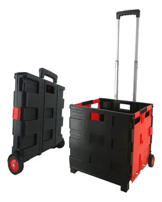 Carrito De Compra Plegable, Plástico Y Aluminio, 30 Kg | JS1040