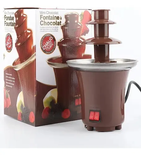 Cascada Fuente de Chocolate 3 Pisos Fondue Eléctrica Marrón