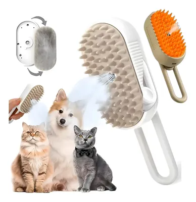 Cepillo Vaporizador 3 en 1 Eléctrico para Mascotas