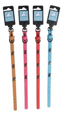 Collar para Perros de 38 Cms. Café, Rojo, Azul y Fucsia
