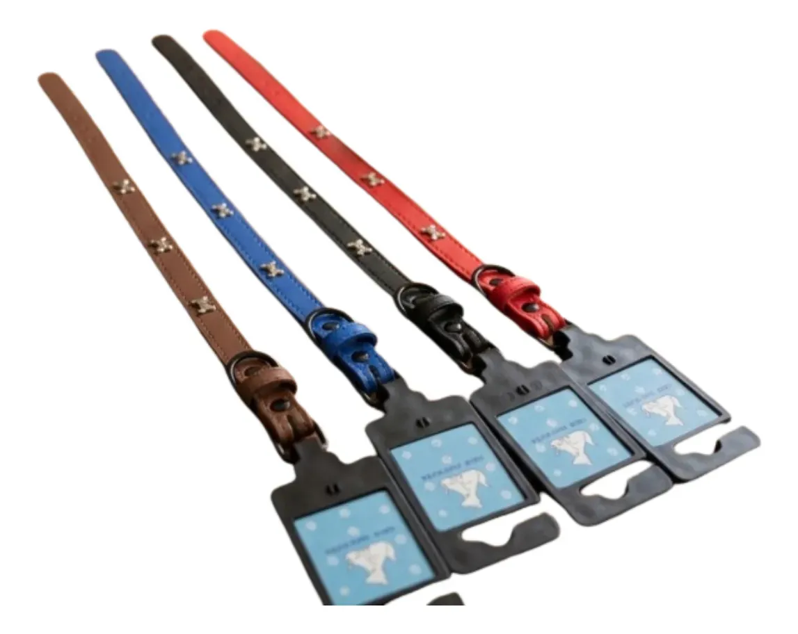 Collar para Perros de 40 Cms. Café, Azul, Rojo y Negro