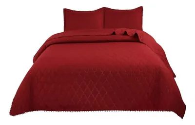 Cubrecama Quilt Con Pompones DISEÑO 2.0P | CS0121