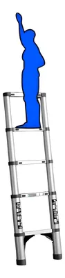 Escalera Telescópica de Aluminio de 1,9Mts. Plegable Portátil MCASA
