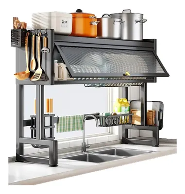 Escurridor Organizador De Platos Con Puerta 85cm | C8032