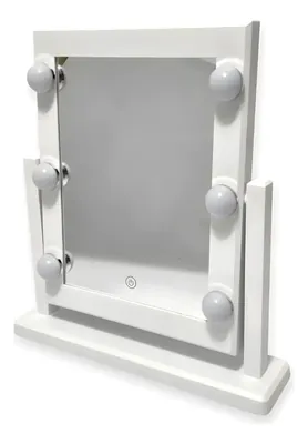 Espejo Led Hollywood 360°a Pilas Color Blanco