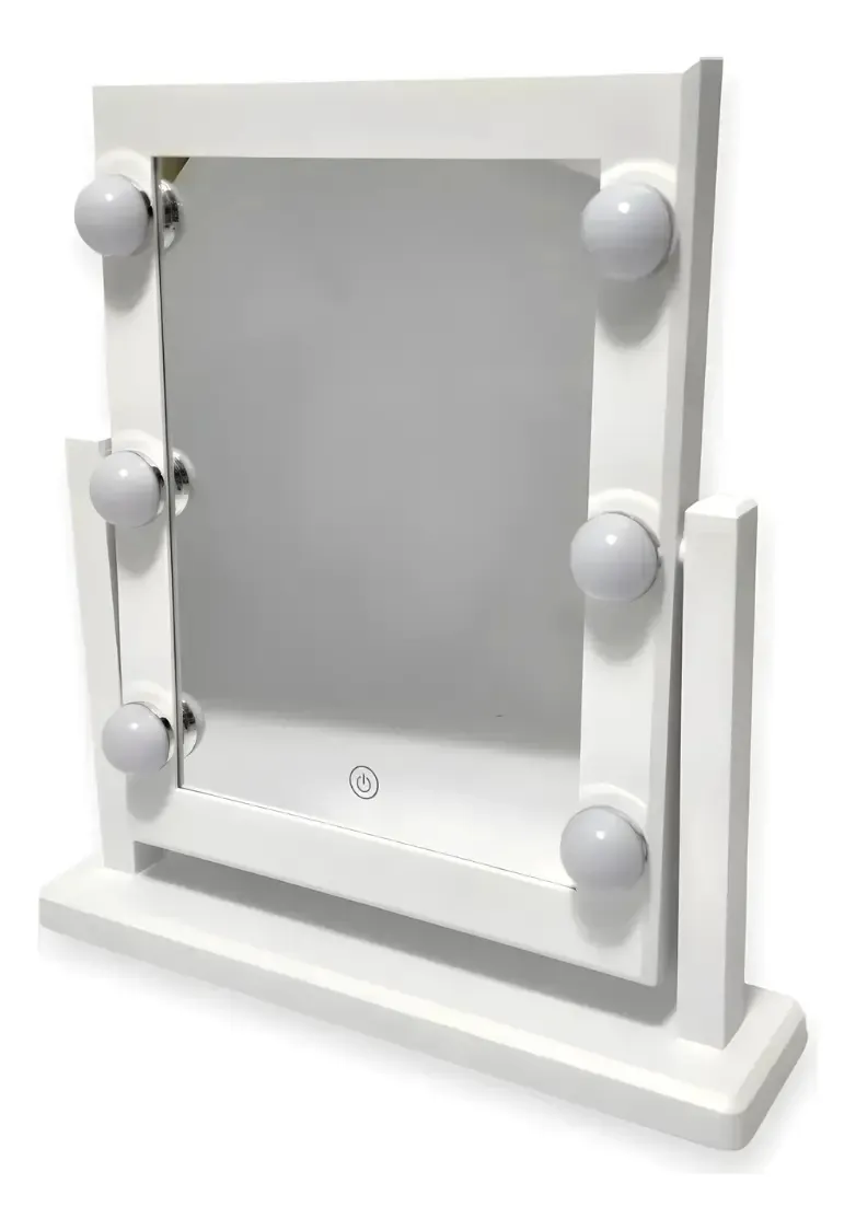 Espejo Led Hollywood 360°a Pilas Color Blanco