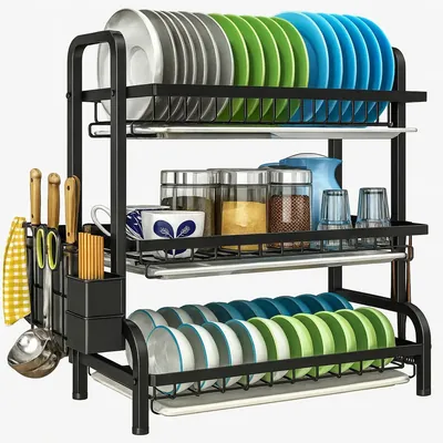 Estante Secador De Platos 85 Cm 2 Niveles | C339