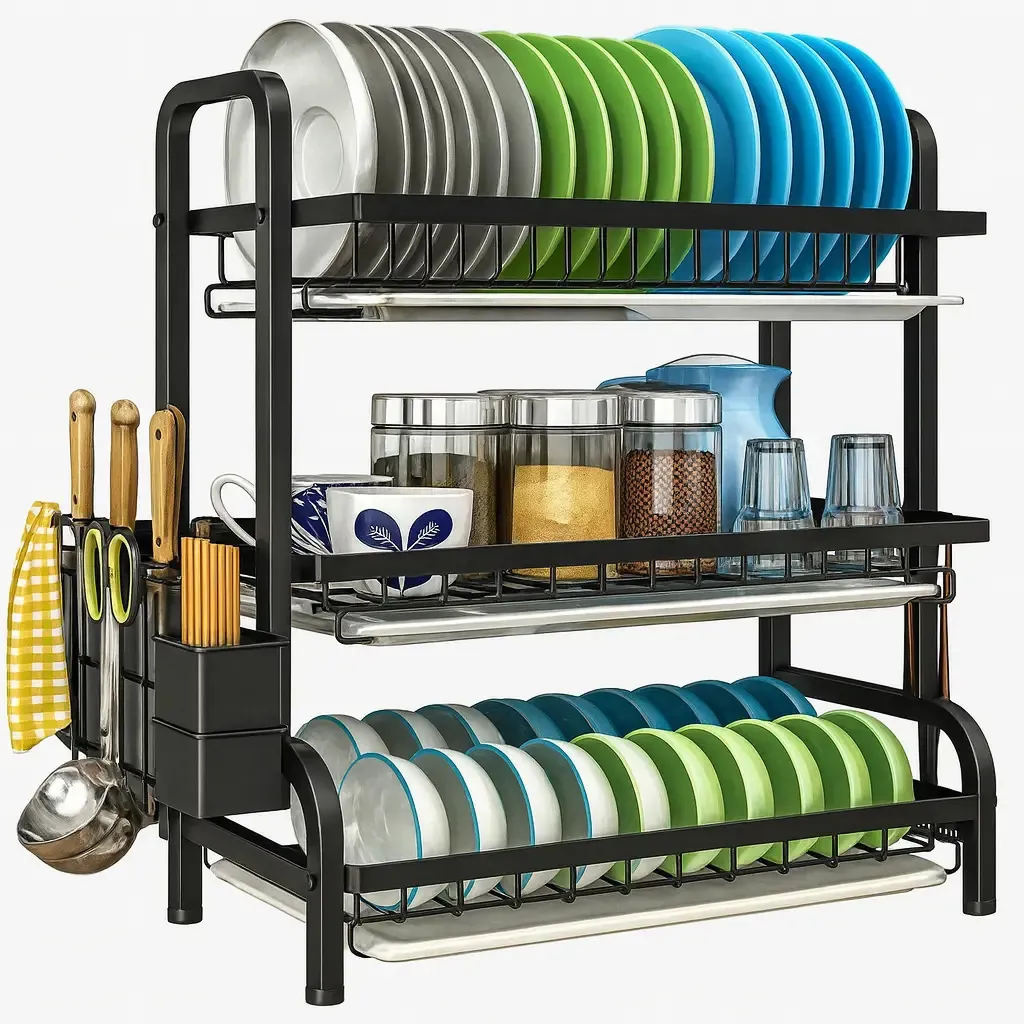 Estante Secador De Platos 85 Cm 2 Niveles | C339