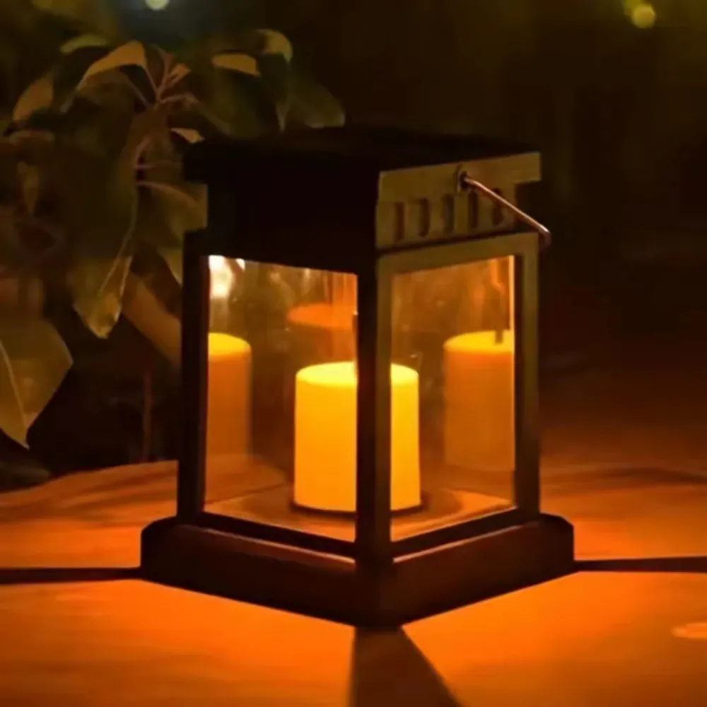 Farol solar decorativo de metal para colgar en el jardín | C8095