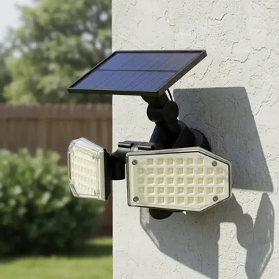 Foco Doble Solar con Sensor de Movimiento Inteligente
