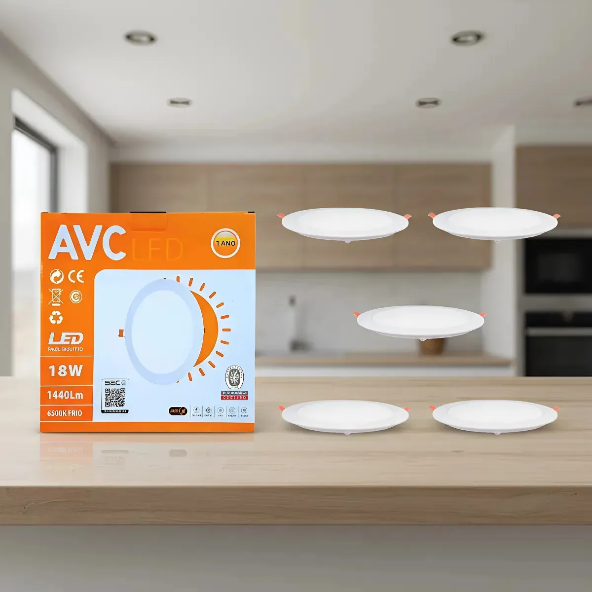 Foco Led 18 w Redondo Embutido