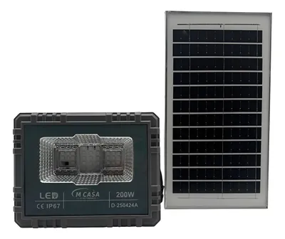 Foco Reflector Solar Led RGB 200W. MCASA IP67 para Exteriores con Control Remoto