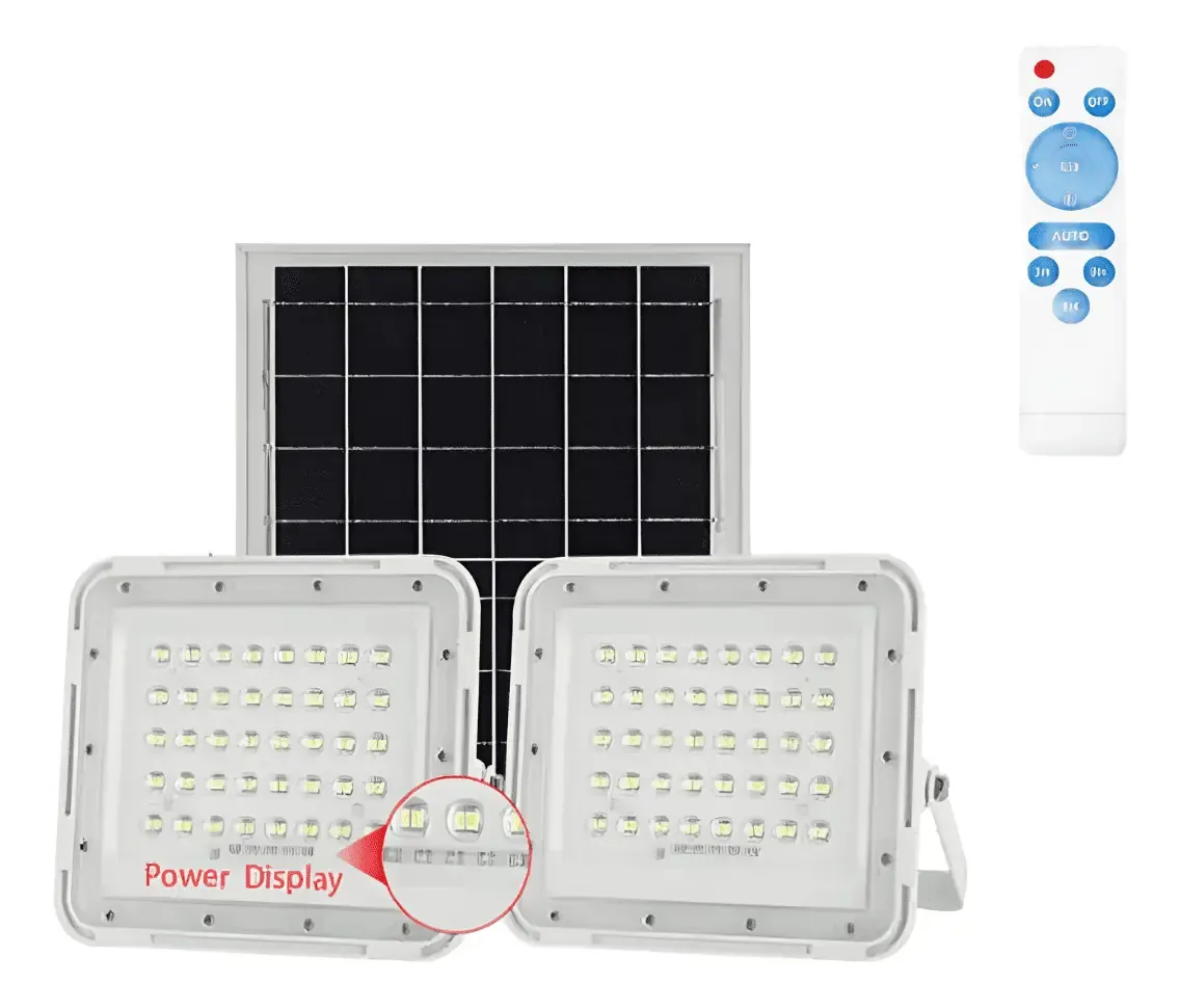 Foco Solar 200W. con Panel Separado y Control Remoto