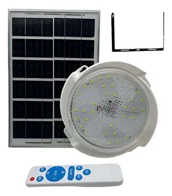 Foco Solar Redondo de 100W. con Control Remoto