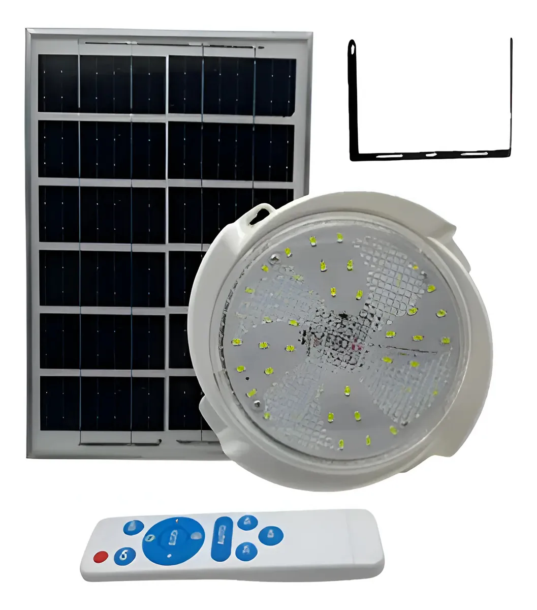 Foco Solar Redondo de 100W. con Control Remoto