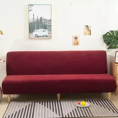 Funda Cubre Futon Elasticada Cuadrille - Burdeo | C887536