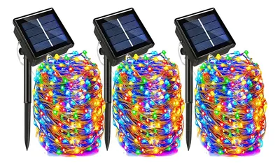 Guirnalda de Luces Hadas Solares de 10 Mt. Multicolor