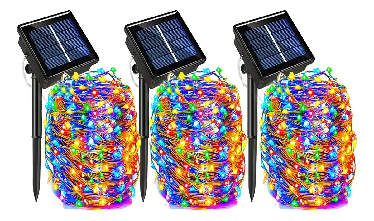 Guirnalda de Luces Hadas Solares de 10 Mt. Multicolor