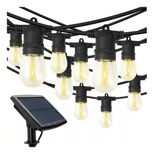 Guirnalda de Luces Led Solar con Control Remoto de 10 Metros con 10 Ampolletas