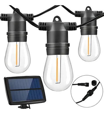 Guirnalda Solar Vintage de 10 Metros con Cable de Extensión