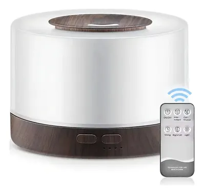 Humidificador Redondo Estilo Madera