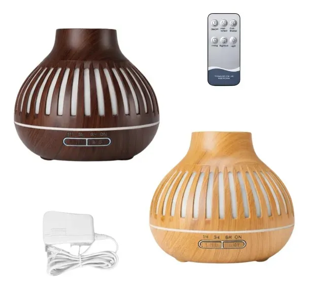 Humidificador Ultrasónico 500Ml. con Temporizador, Control Remoto y Luces