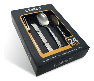 Juego Cubiertos 24 Piezas Acero Inoxidable PLATEADO | IST24D2