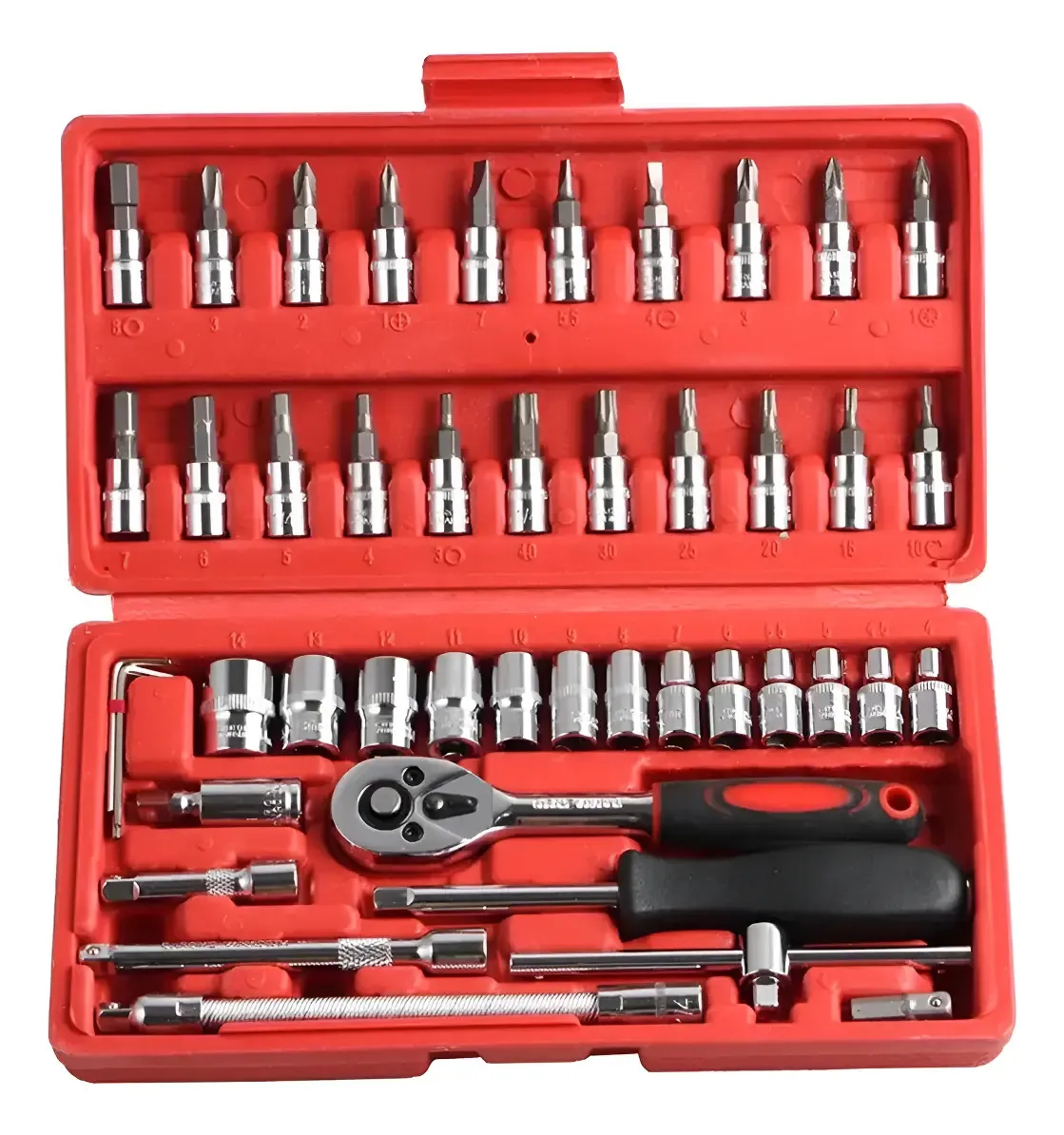 Juego De Herramientas Mecanica Dados 46 Pcs Caja Verde | IST4653