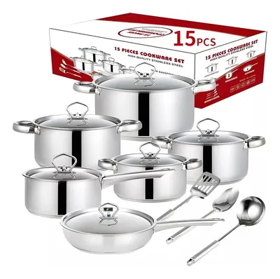 Juego De Ollas 16 Piezas Acero Inoxidable | O492