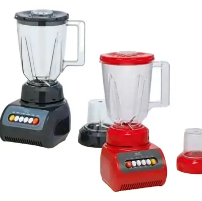 Juguera Multifuncional de Plástico 2 en 1 de 300W. Rojo y Negra