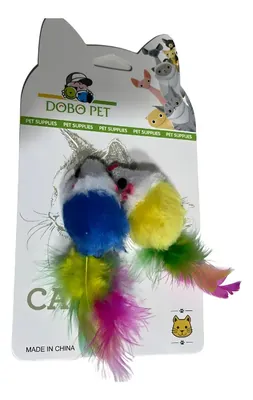 Juguete Interactivo para Gatos Pack de 2 Ratones de 10 Cms.
