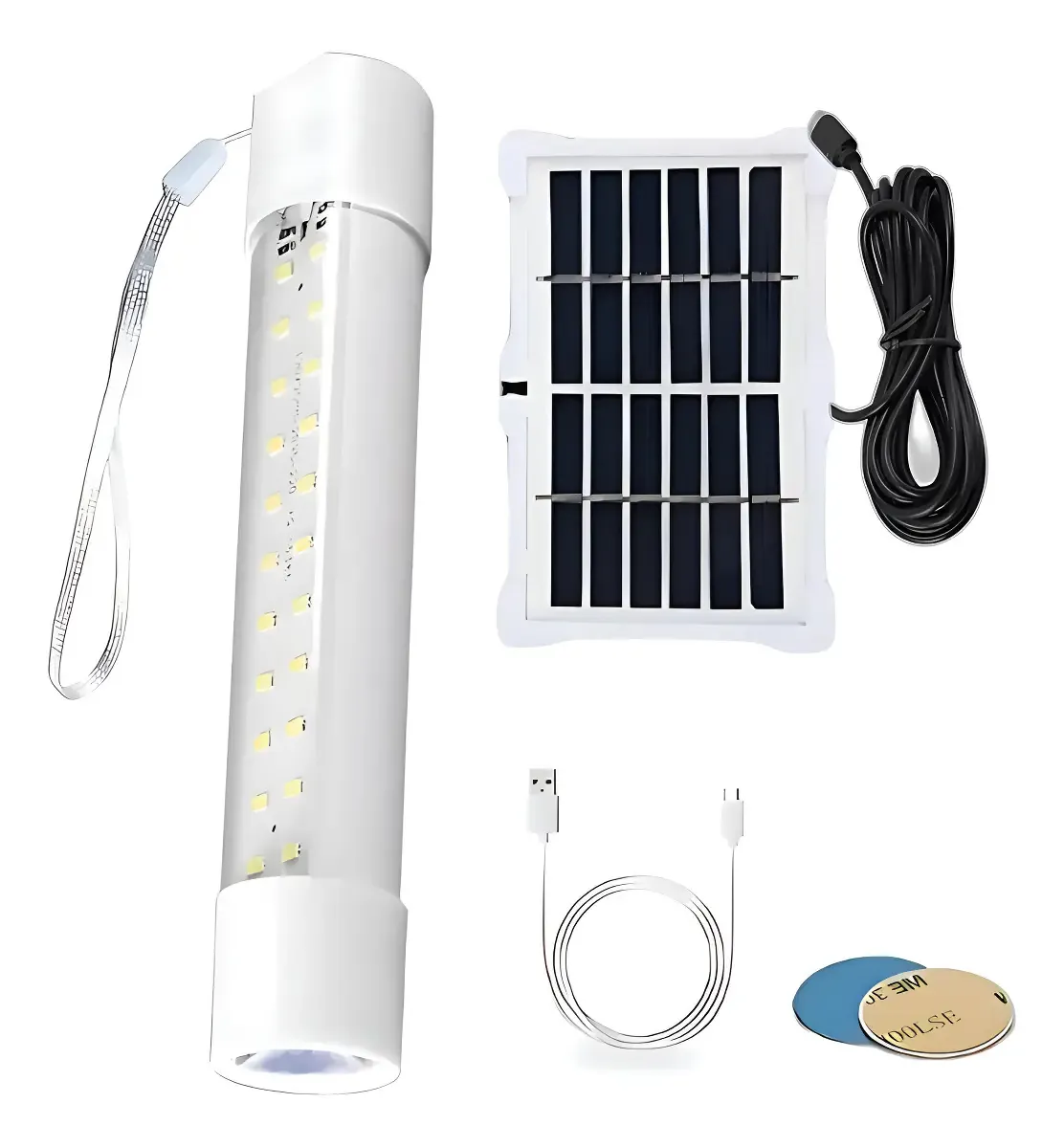 Lámpara de Emergencia Solar y a Corriente Recargable de 17 Cms.