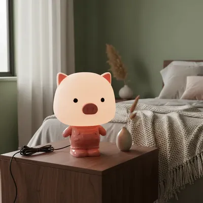 Lámpara Para Dormitorio De Cerdito Pig | FG25