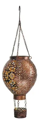 Lámpara Solar de Metal para Jardin Forma de Globo | C8364