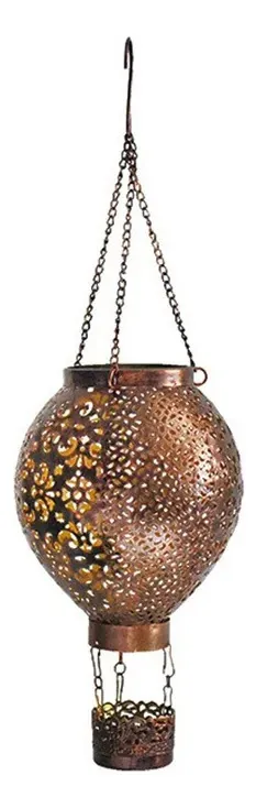 Lámpara Solar de Metal para Jardin Forma de Globo | C8364