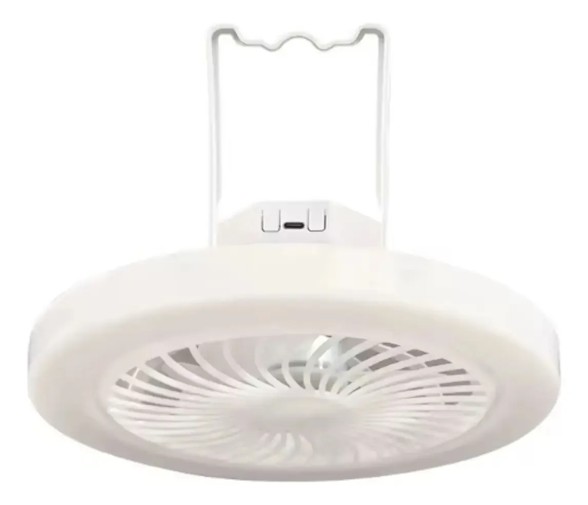 Lámpara Ventilador Recargable USB Portátil