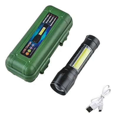 Linterna de Bolsillo de 10Cms. Recargable con Estuche